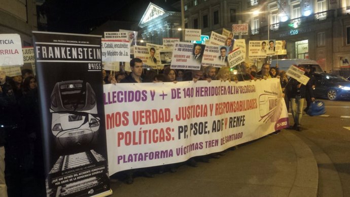 Víctimas del Alvia, este jueves en Madrid