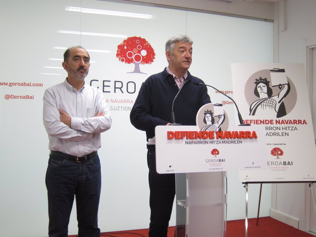 Koldo Martínez y Daniel Innerarity, candidatos de Geroa Bai.