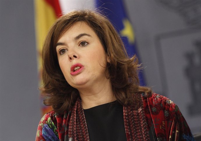 Soraya Sáenz de Santamaría tras el Consejo de Ministros