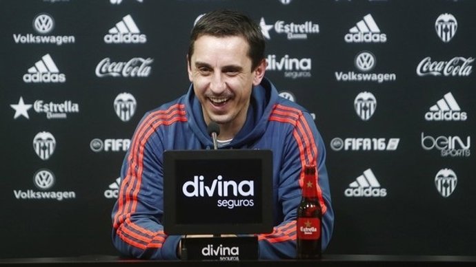 El entrenador del Valencia CF, Gary Neville