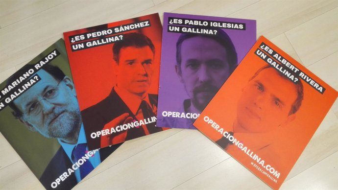 Carteles de la 'Operación Gallina' de UPyD