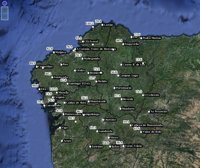 Vientos de 100 kilómetros por hora en la costa de Cedeira (A Coruña)