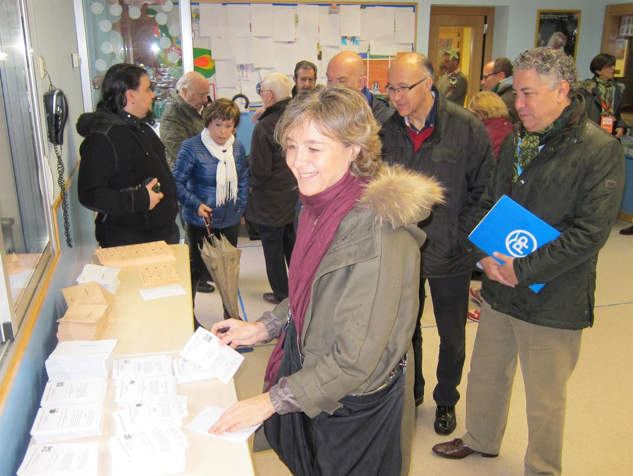 Isabel García Tejerina en su colegio electoral
