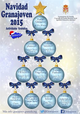 Cartel de actividades de Navidad en Granada