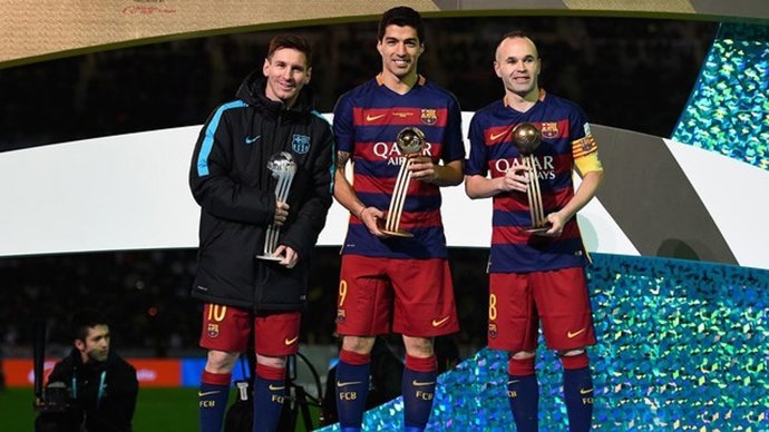 Leo Messi Luis Suárez Andrés Iniesta Mundial Clubes