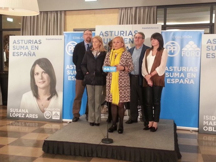 La coalición PP-Foro tras conocer el resultado de las elecciones del 20D
