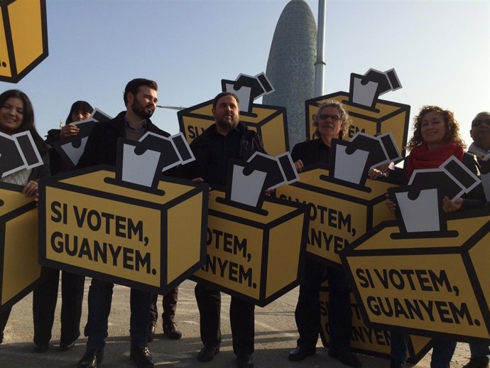 Gabriel Rufián, Oriol Junqueras, Josn Tardà, Ester Capella, ERC