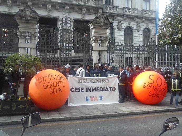Protesta de bomberos del SEPA