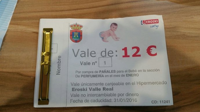 El Ayuntamiento entrega 'cheques-pañal'