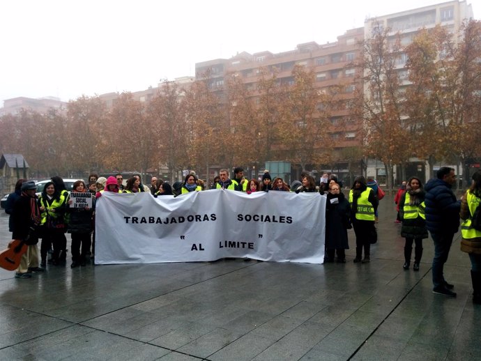 Concentración de las trabajadoras sociales