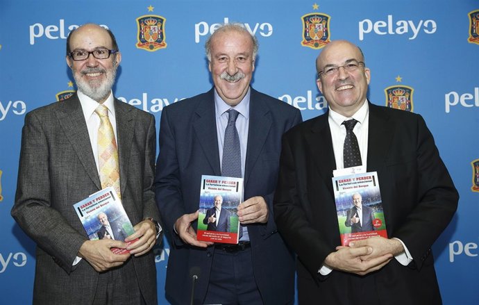Vicente del Bosque en la presentación de su libro
