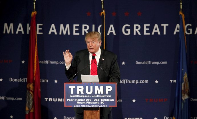 El precandidato presidencial republicano Donald Trump