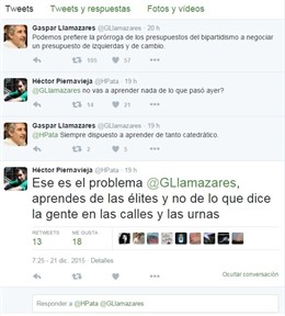 Enfrentamiento en Twitter entre Llamazares y Podemos