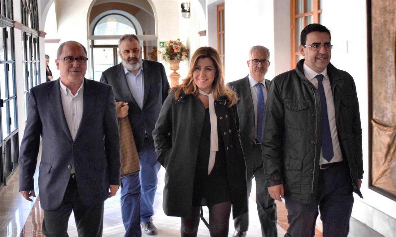 La presidenta de la Junta de Andalucía, Susana Díaz, en el Parlamento