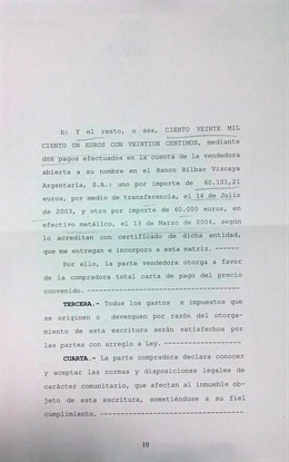 Escritura de Manuela Carmena