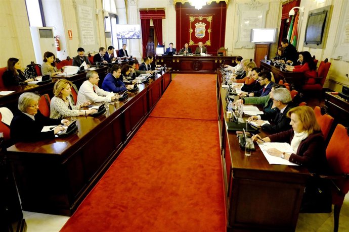 Pleno del Ayuntamiento de Málaga diciembre 2015