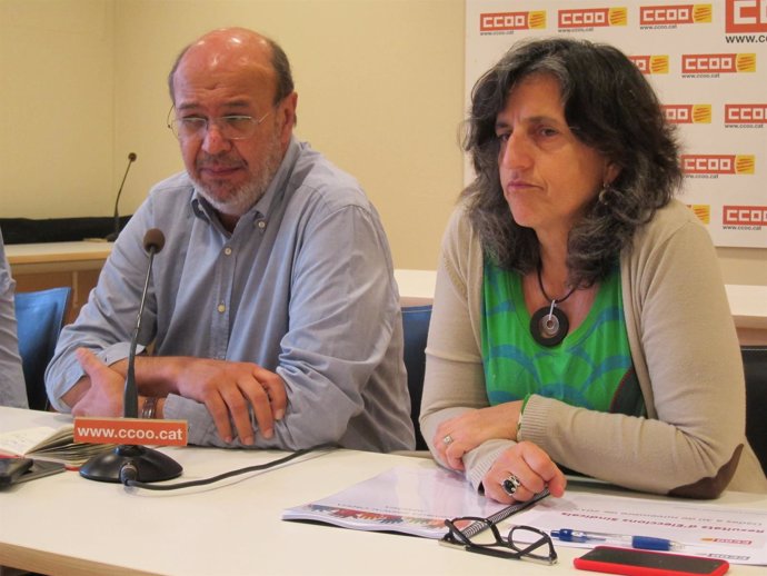 J.C.Gallego y D.Llobet (CC.OO. De Catalunya)
