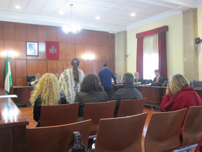 Los acusados durante el juicio celebrado en la Audiencia de Jaén