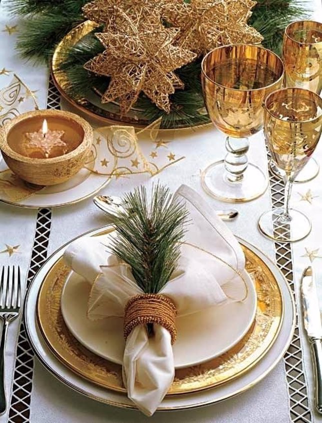 Mesa de Navidad elegante