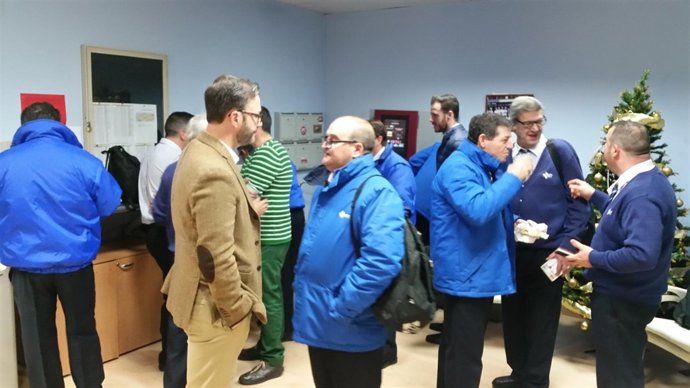 Visita del alcalde a EMT