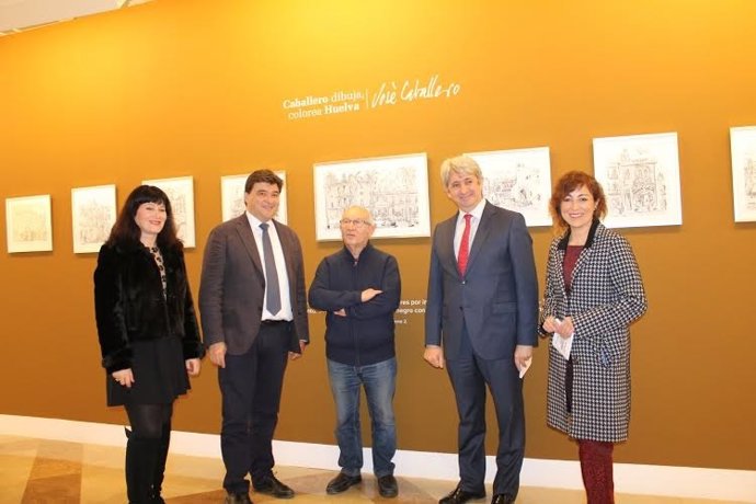 El alcalde de Huelva, Gabriel Cruz, exposición José Caballero.