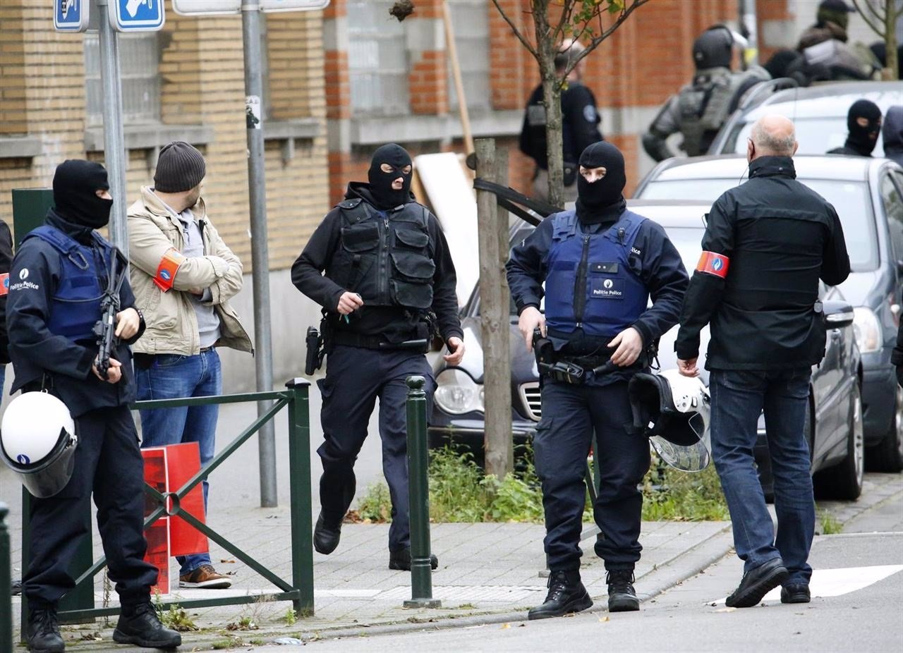 Operación antiterrorista en Bruxeles. 