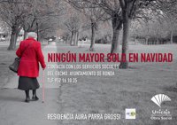 Un programa evitará que mayores de Ronda estén solos en Navidad