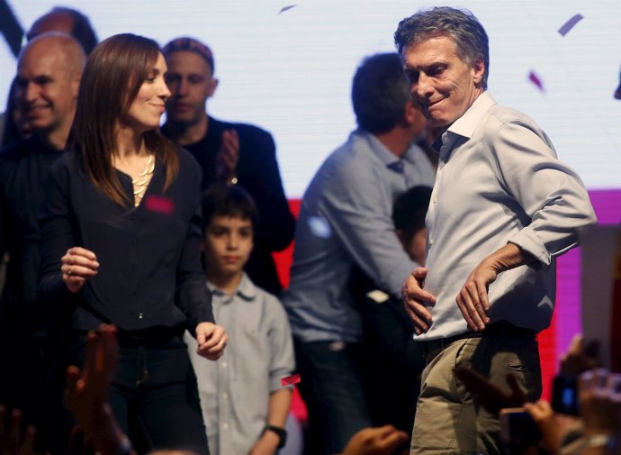 Los candidatos de Cambiemos, Mauricio Macri y María Eugenia Vidal