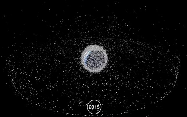 Basura espacial en los últimos 60 años
