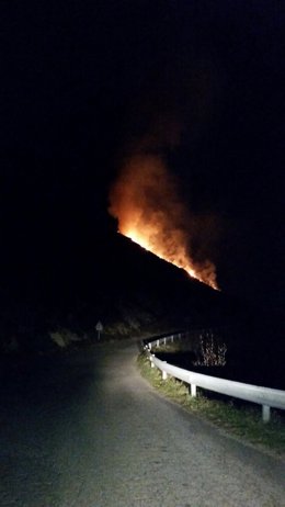 Incendio en Asturias. 