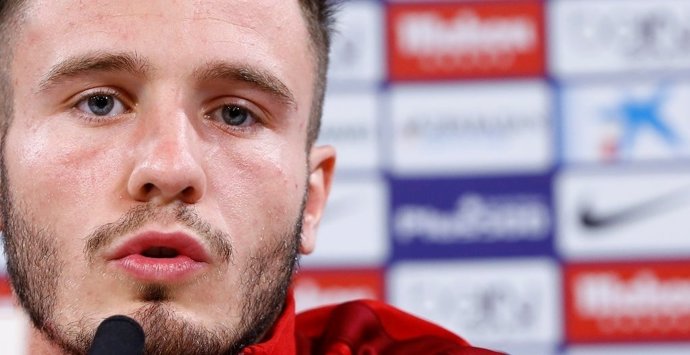 Saúl Ñíguez, jugador del Atlético de Madrid, en rueda de prensa