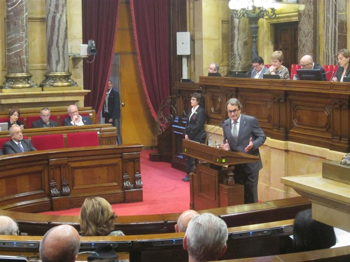 Artur Mas en el anterior pleno de investidura en el Parlament (Archivo)