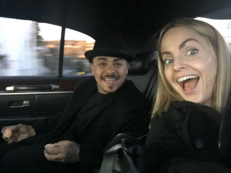 Mena Suvari y Salvador Sanchez