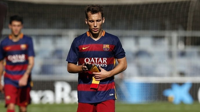Grimaldo cuando jugaba en el FC Barcelona