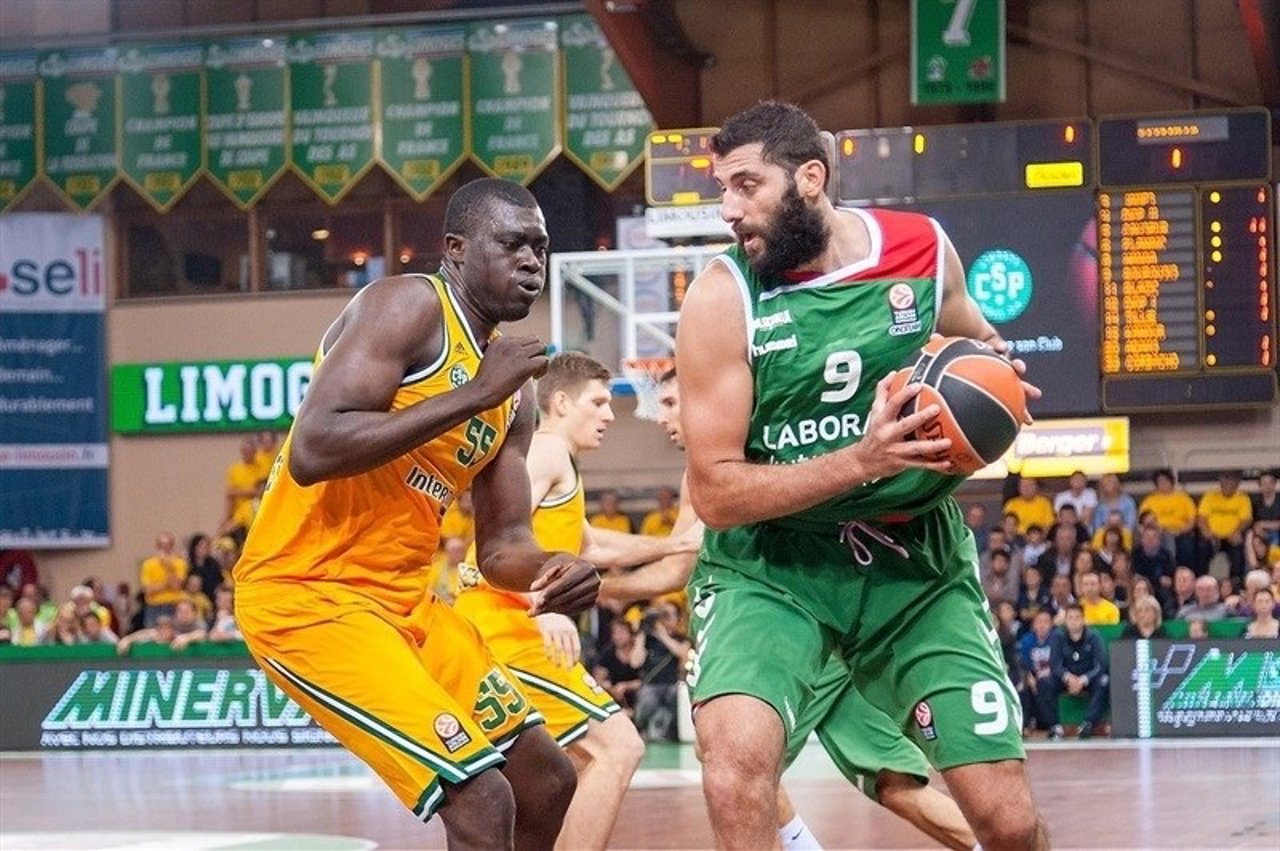 Ioannis Bourousis en el Limoges - Laboral Kutxa Baskonia