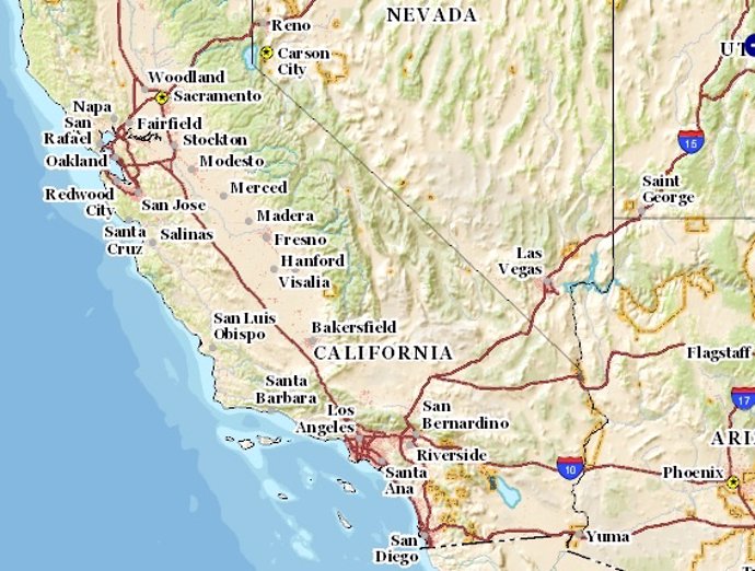 Registrado un terremoto de magnitud 4,4 al este de Los Angeles
