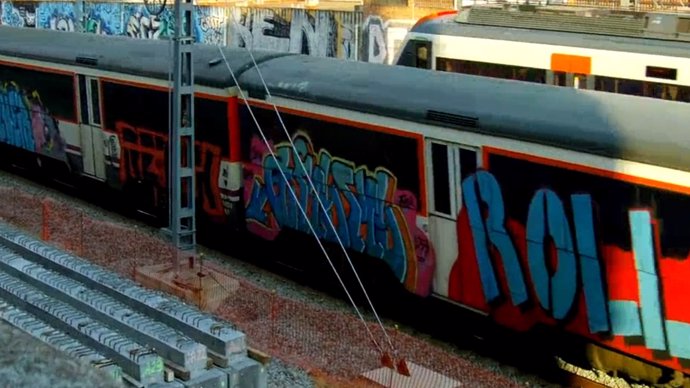 Guardia Civil detiene a seis grafiteros por dañar trenes en Murcia