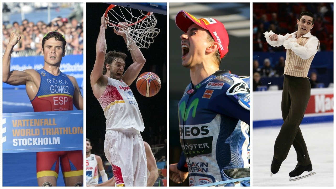 Gómez Noya, Pau Gasol, Jorge Lorenzo y Javier Fernández, protagonistas de 2015