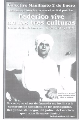 Cartel del acto contra la Toma de Granada en 1998