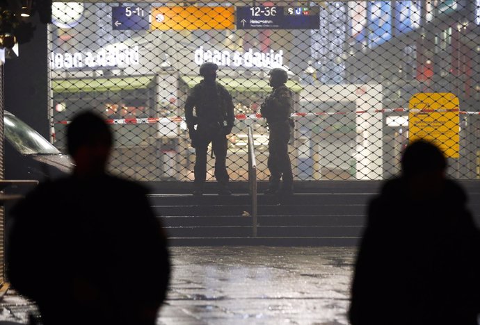 La estación central de Munich, vigilada por la Policía