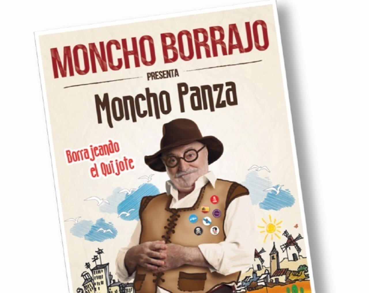 Cartel de la obra Moncho Panza, del cómico Moncho Borrajo