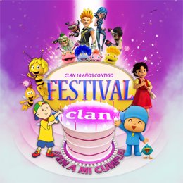 Cartel anunciador del Festival Clan en Valladolid