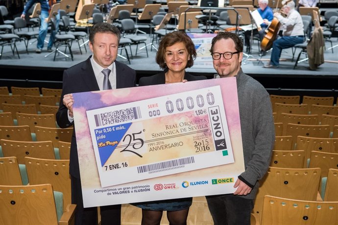 Cupón de la ONCE dedicado a la Real Orquesta Sinfónica de Sevilla