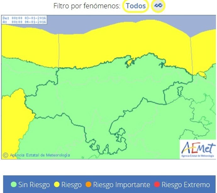 Cantabria , en alerta amarilla por oleaje
