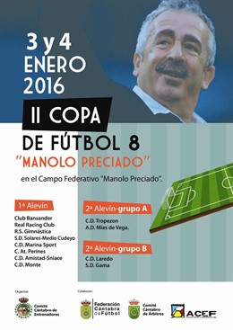 Cartel de la II Copa de Fútbol 8 'Manolo Preciado'
