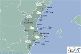 Predicción del tiempo en la Comunitat para este domingo 3 de enero