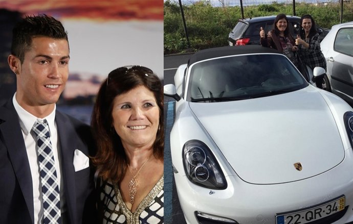 Cristiano Ronaldo le regala un Porsche a su madre por su cumpleaños