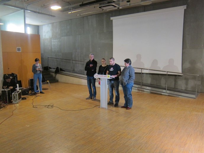 Sergi Saladié, Xevi Generó, Gabriela Serra (CUP)