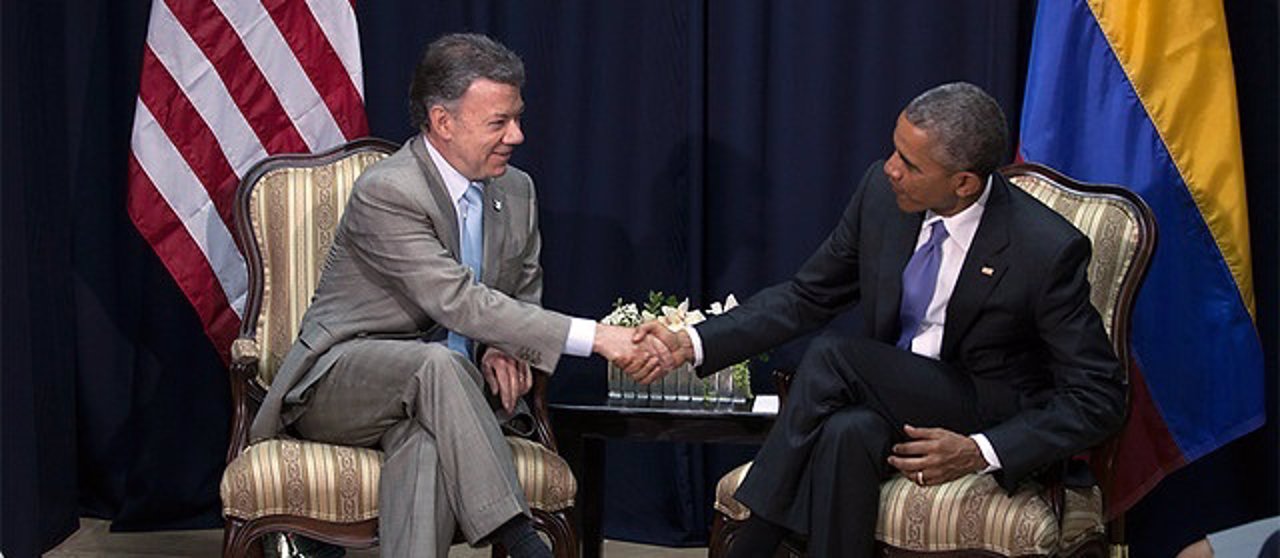 Barack Obama y Juan Manuel Santos