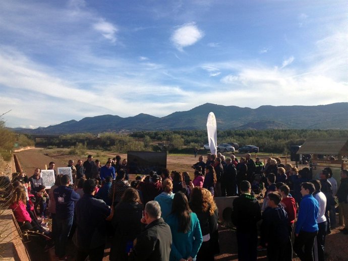 Acto de entrega de los planes de evacuación de la Vía Verde del Segura.